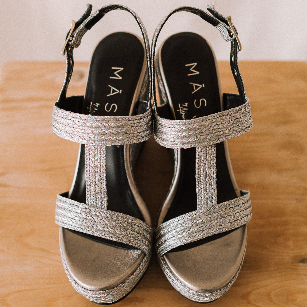 Cuñas para boda, bautizo y comunión color plata