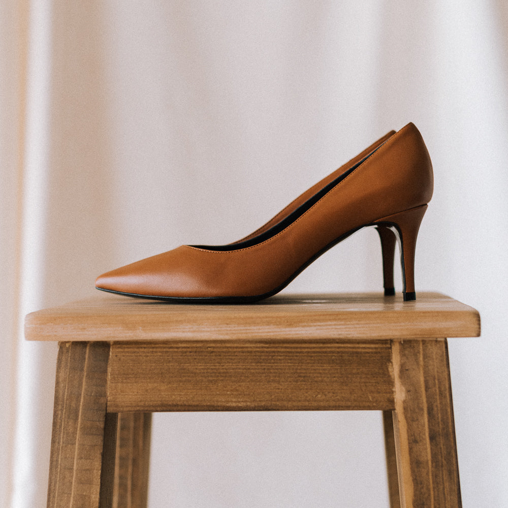 Stilettos en Piel Marr n Tac n 6 cm mas34shop