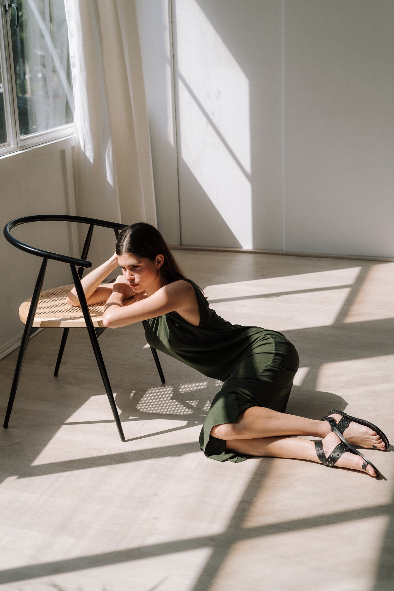 SANDALIA PLANA PABLO PIEL NEGRA