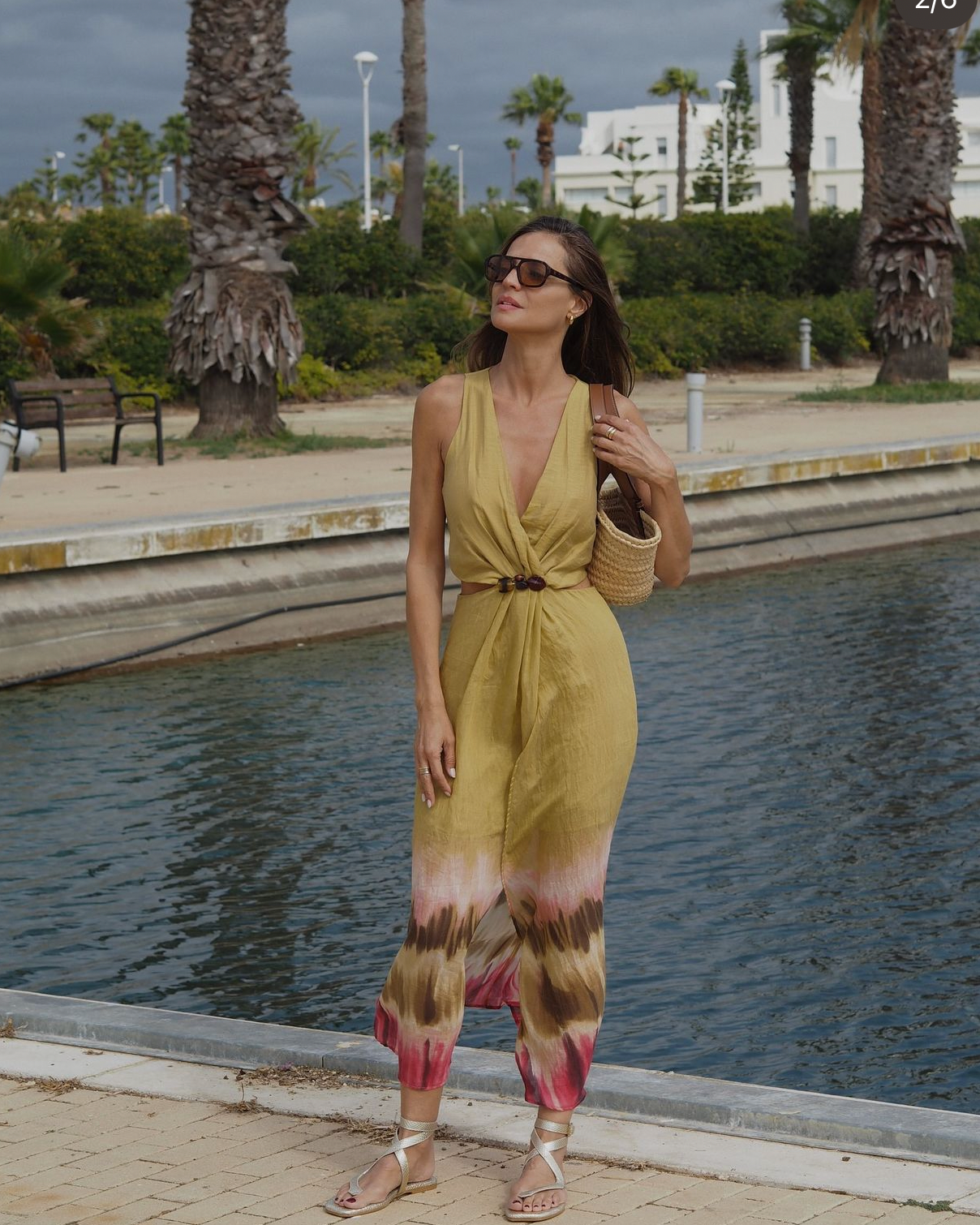 MAX FLAT SANDAL IN PLATINUM ENGRAVED LEATHER