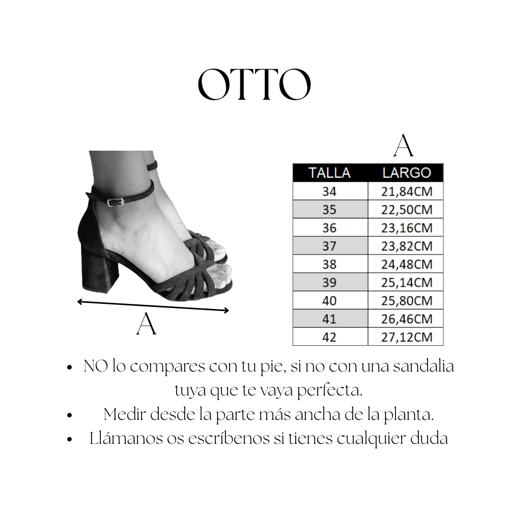 SANDALIA OTTO PIEL GRABADA PLATINO TACÓN 6CM