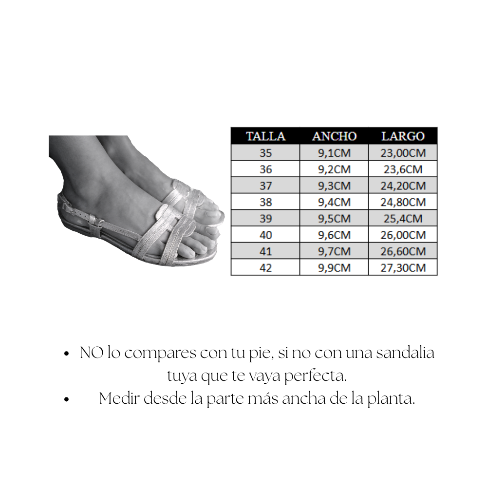 SANDALIA PLANA JULIETA PIEL LAMINADO ORO