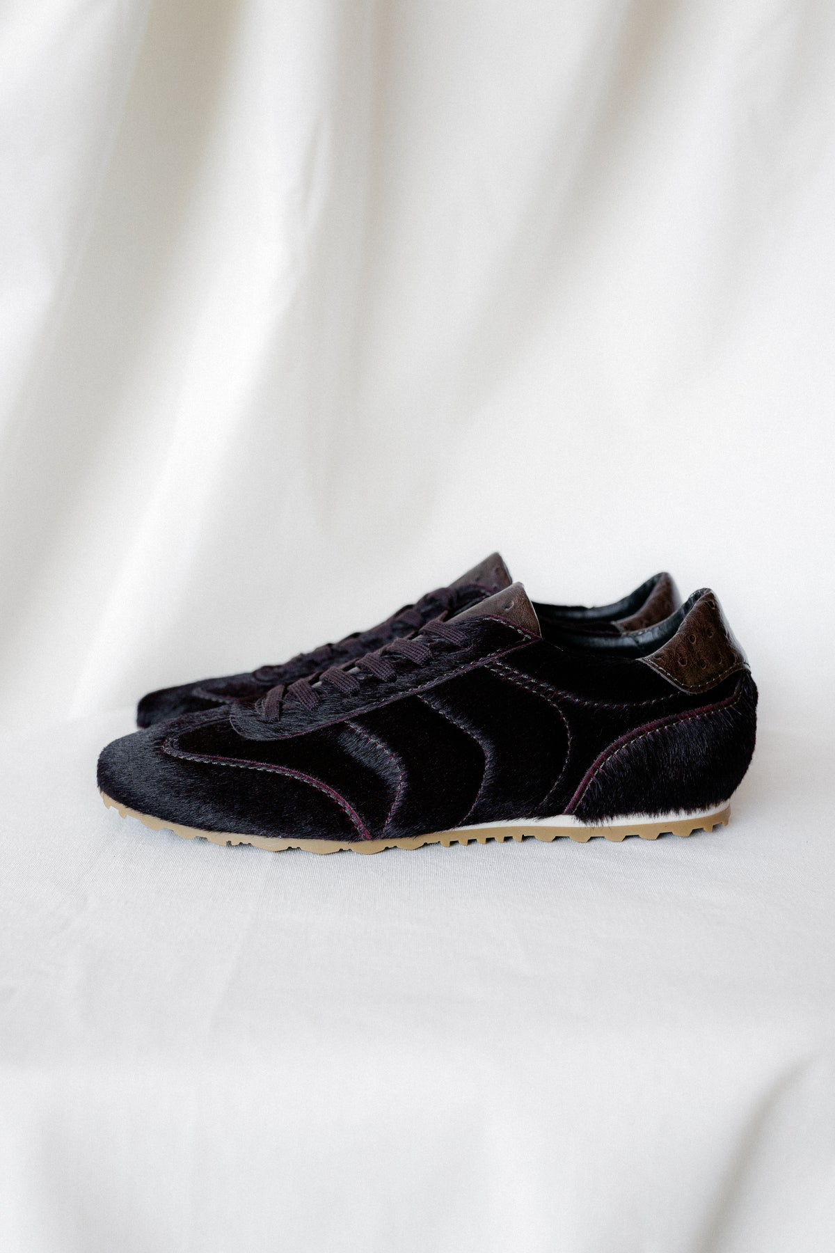 Sneaker Alberto Piel Efecto Pelo Marrón Chocolate