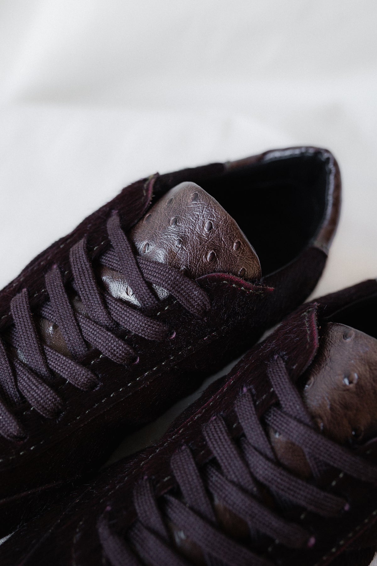 Sneaker Alberto Piel Efecto Pelo Marrón Chocolate