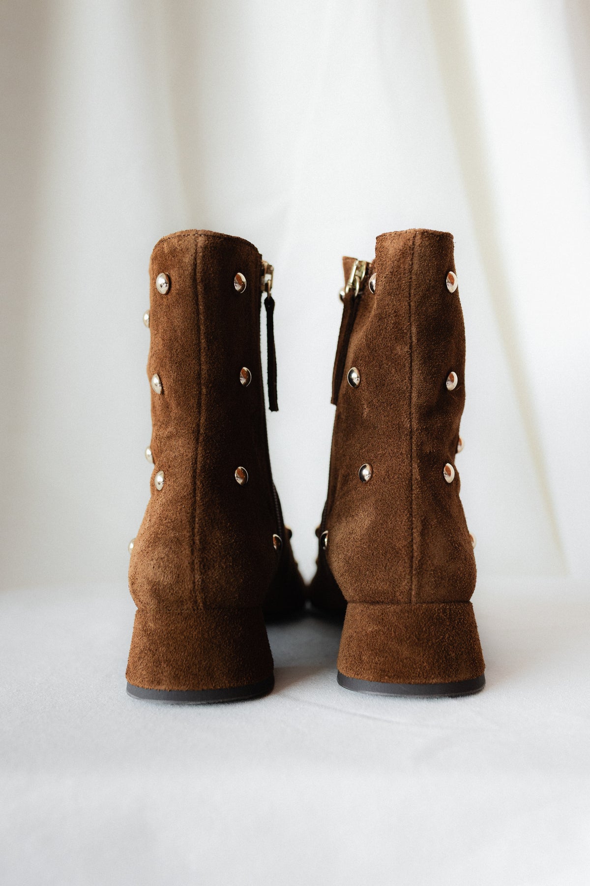 SILVIA BROWN SUEDE BOOT WITH 4CM HEEL