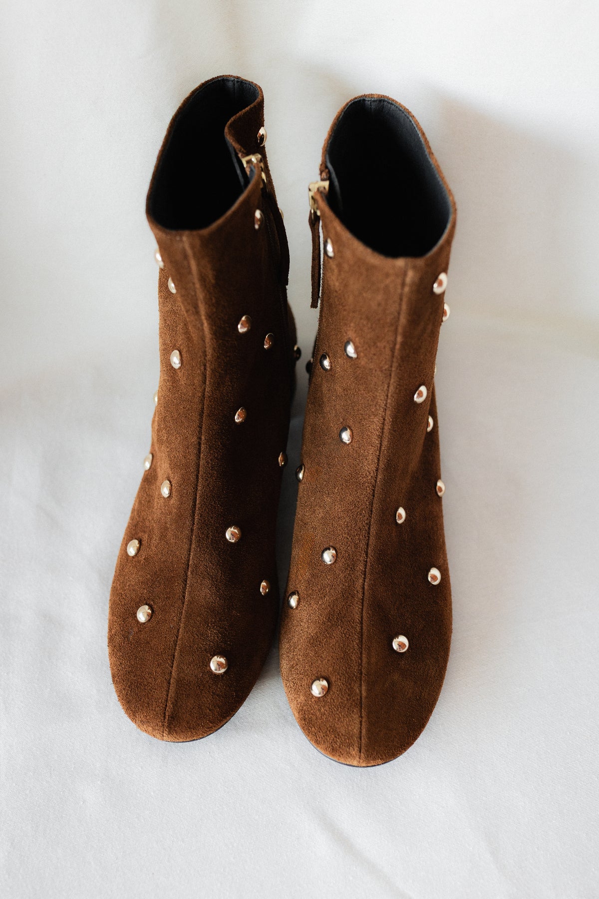 SILVIA BROWN SUEDE BOOT WITH 4CM HEEL
