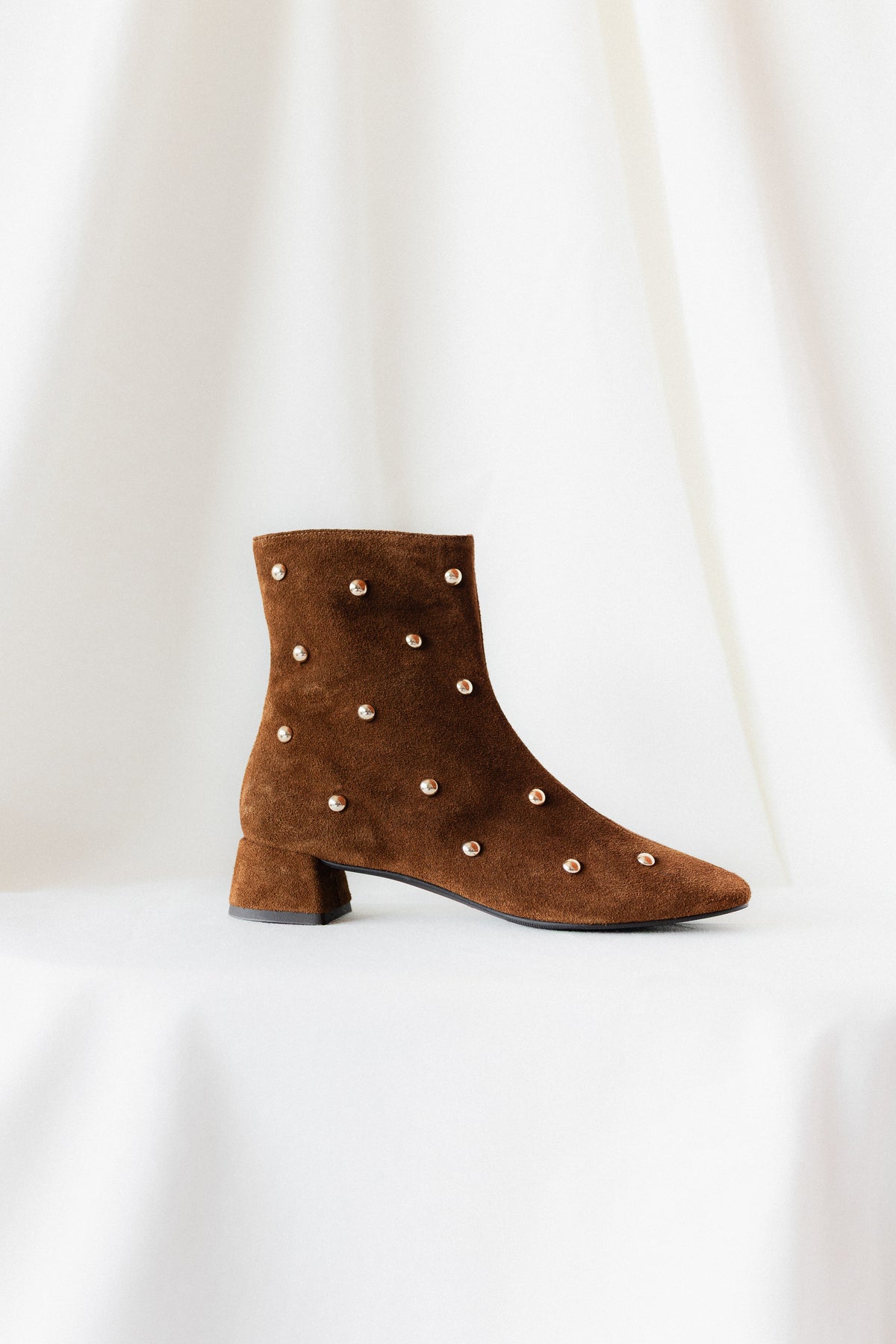SILVIA BROWN SUEDE BOOT WITH 4CM HEEL