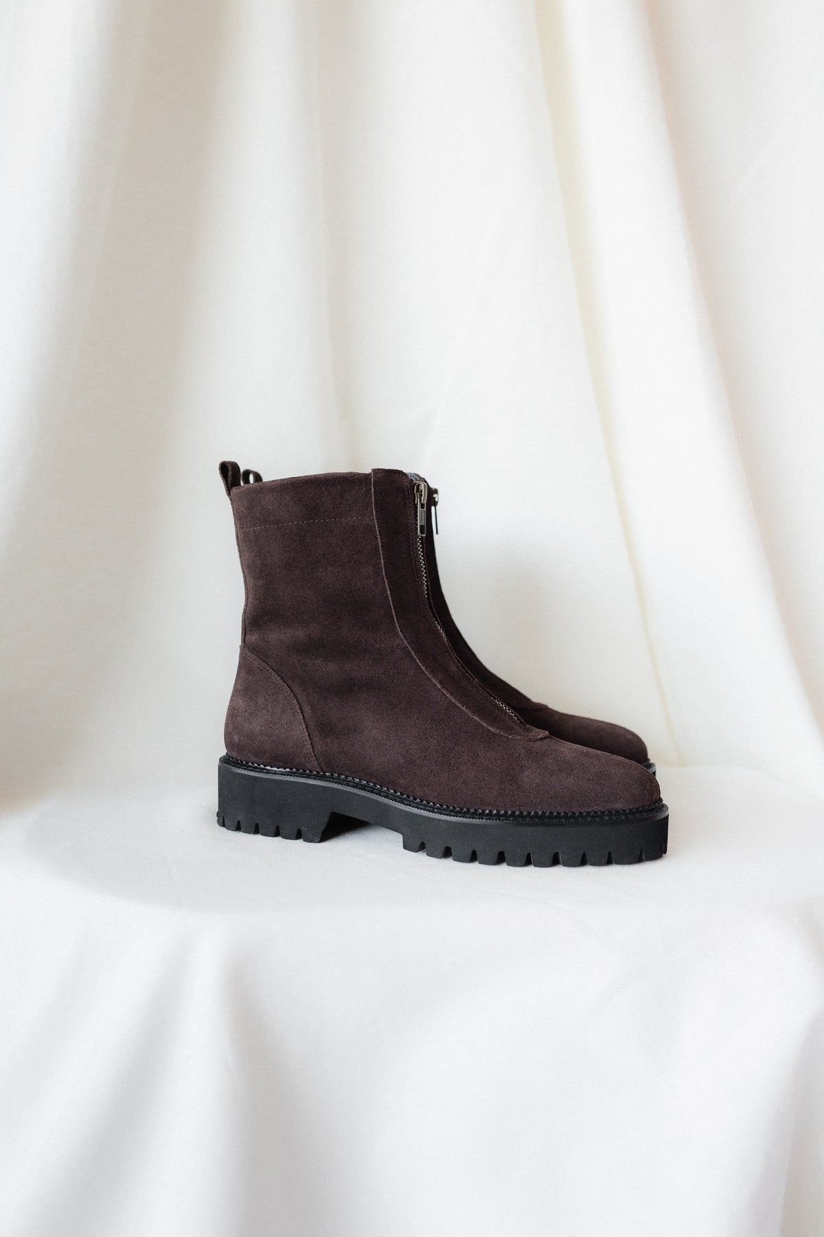 Bota Motera Emma Ante Marrón Tacón 4Cm
