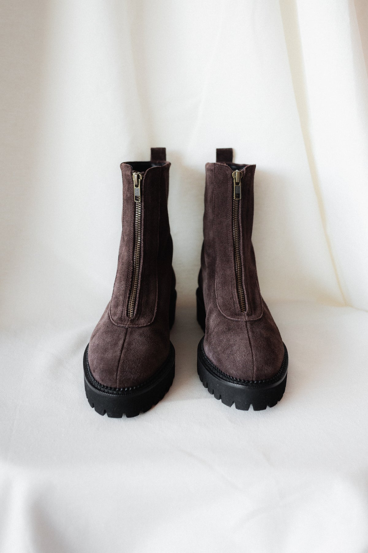 Bota Motera Emma Ante Marrón Tacón 4Cm