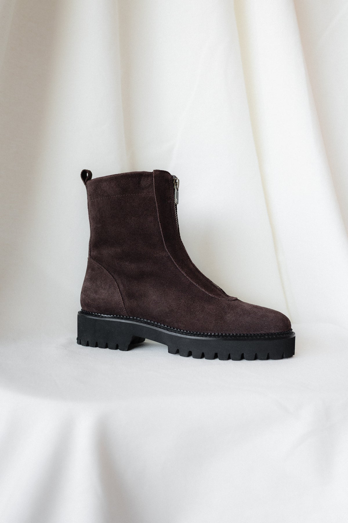 Bota Motera Emma Ante Marrón Tacón 4Cm