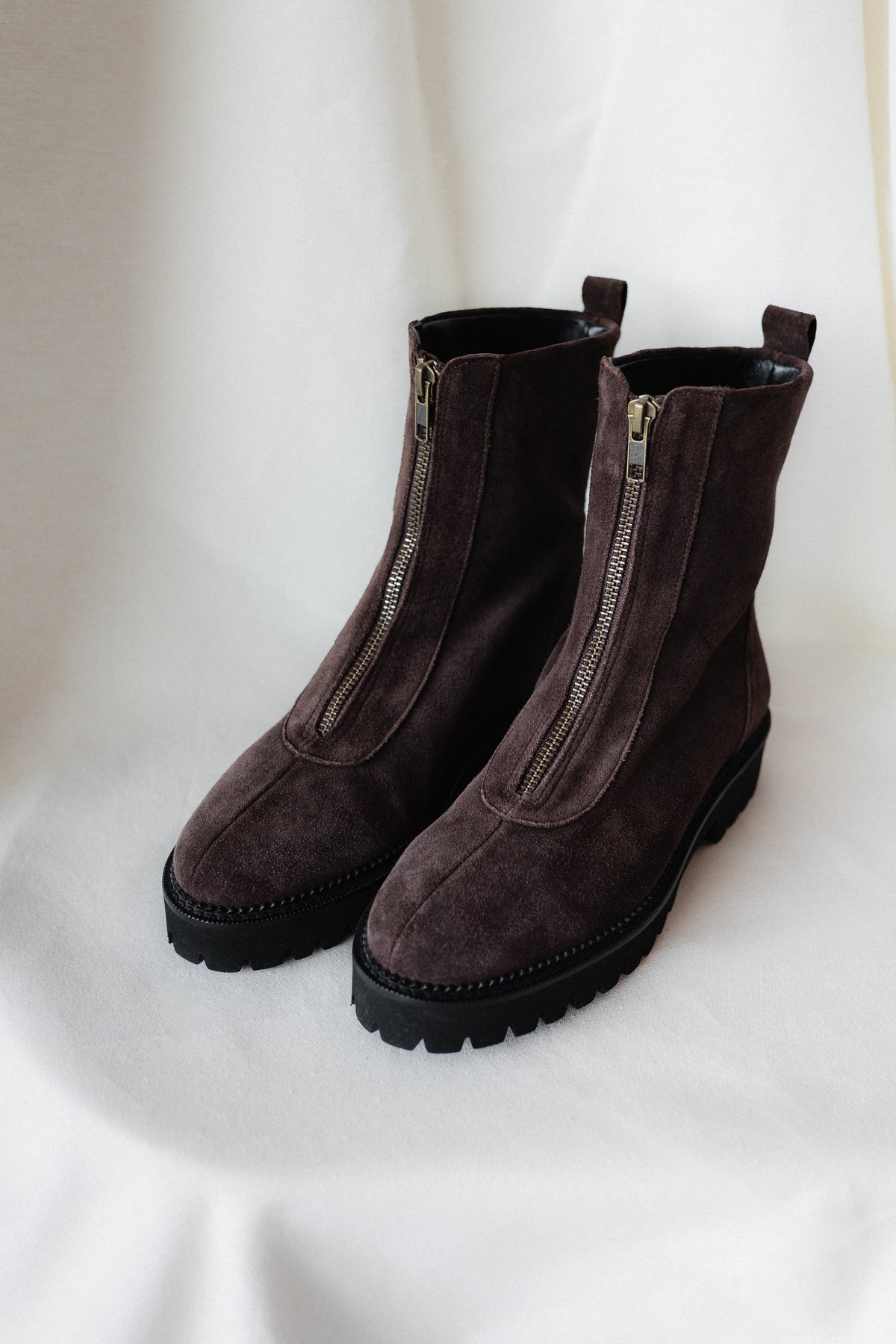 Bota Motera Emma Ante Marrón Tacón 4Cm