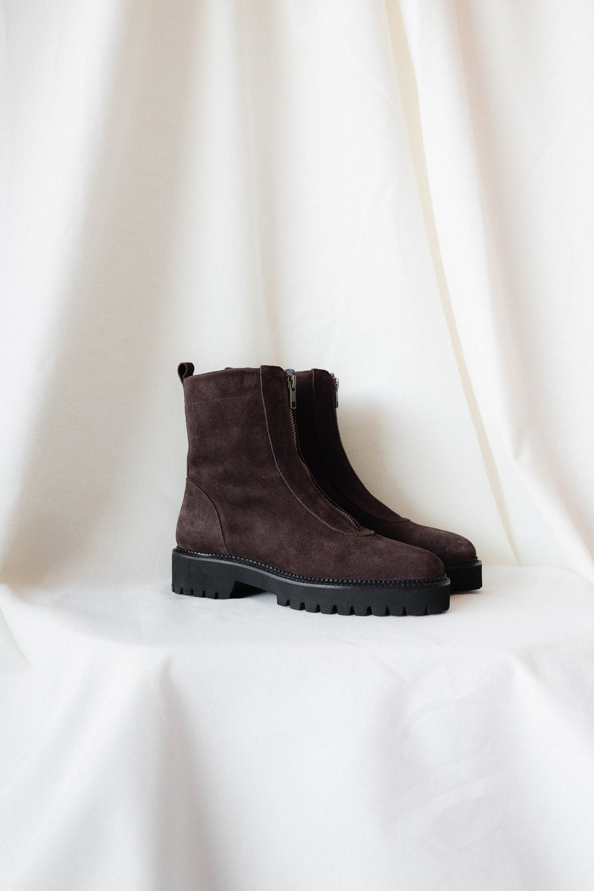 Bota Motera Emma Ante Marrón Tacón 4Cm