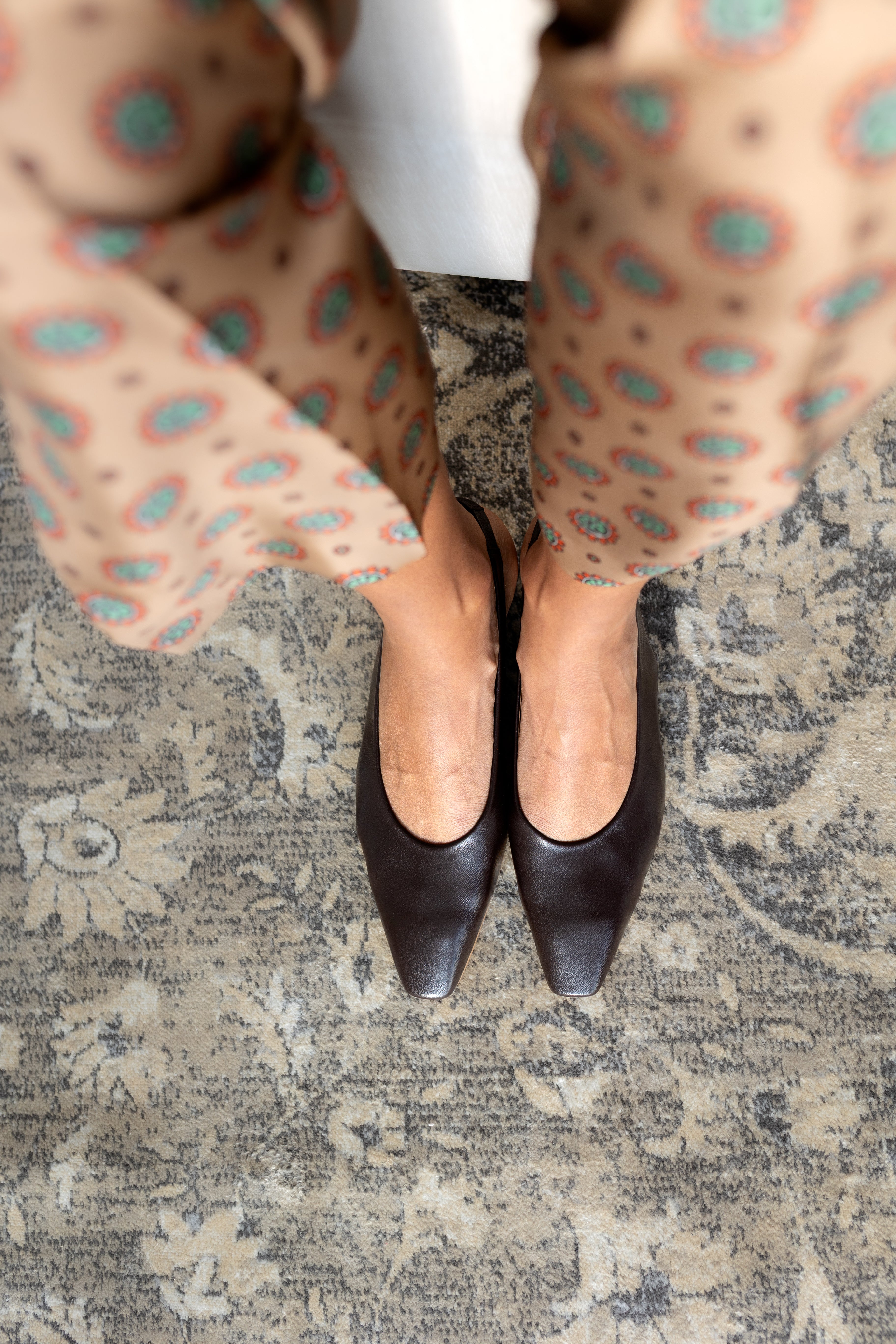 BAILARINA DESTALONADA LUCIA PIEL MARRÓN CHOCOLATE