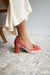STILETTO NÚRIA TERCIOPELO ROSA 6CM