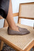 MOCASÍN BLANCA PIEL TAUPE