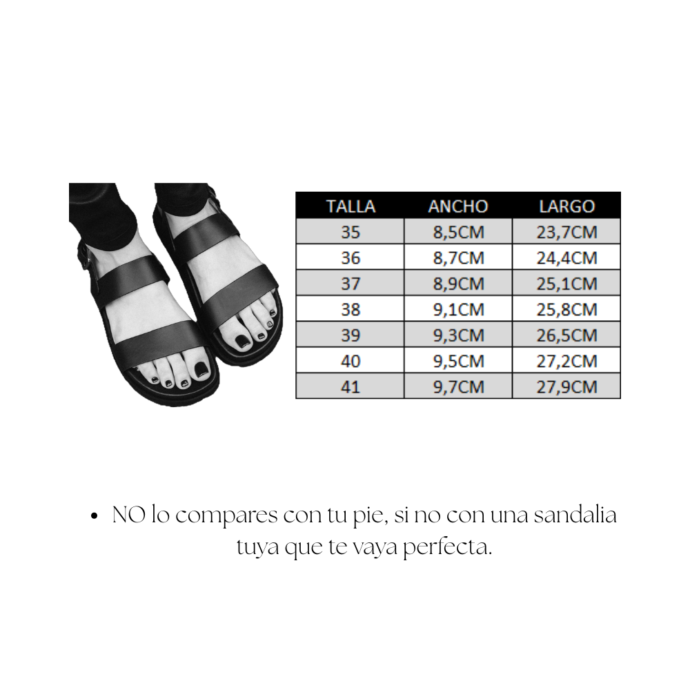 CARINA BLACK LEATHER FLAT SANDAL WITH 1.5CM PLATFORM