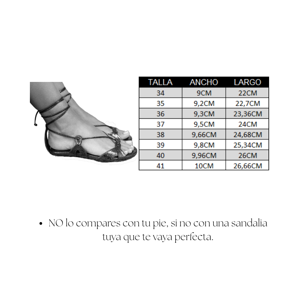 ALEXIA FLAT SANDAL LAMINATED LEATHER BROWN