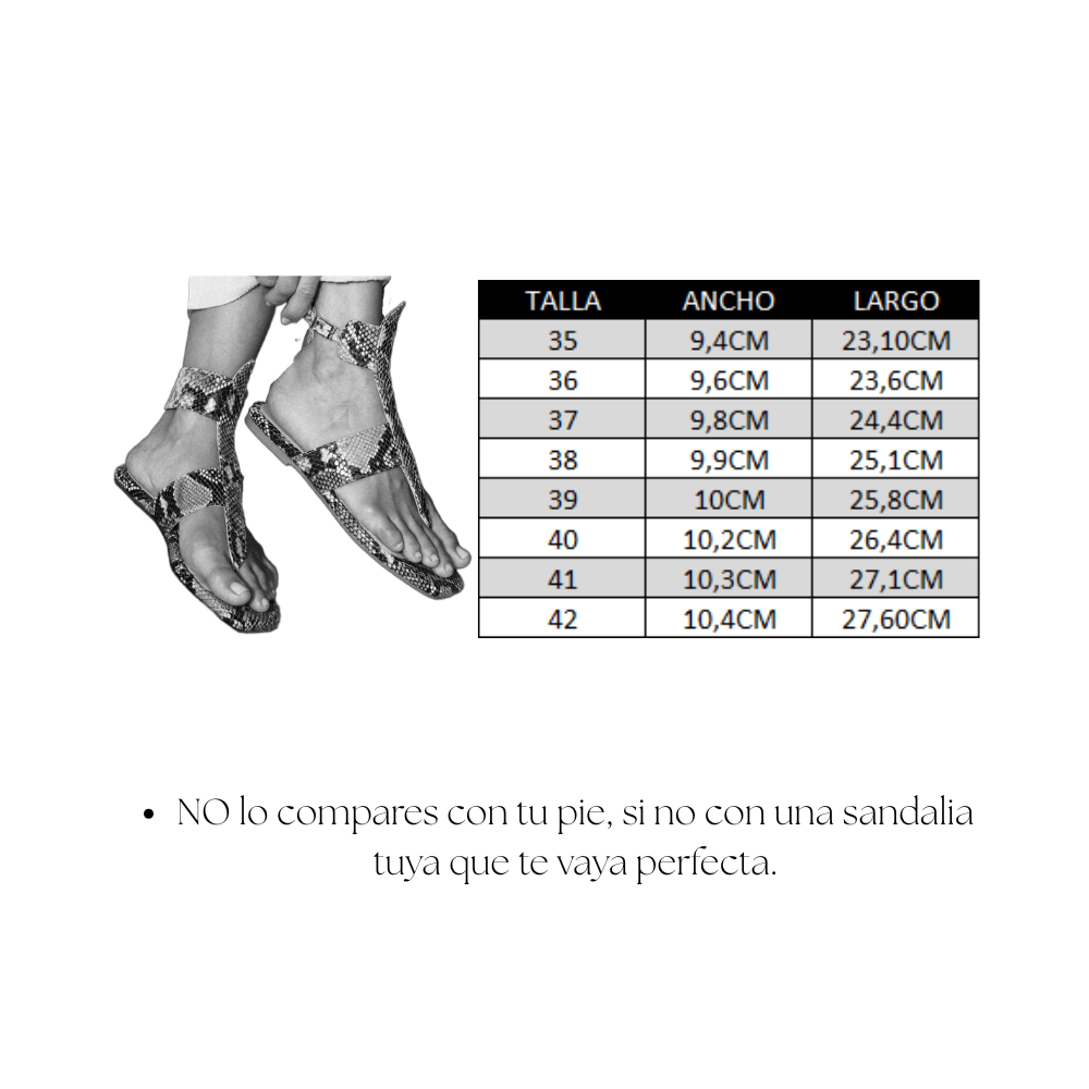 SANDALIA PLANA SANDRA 2.0 PIEL GRABADA ROJA