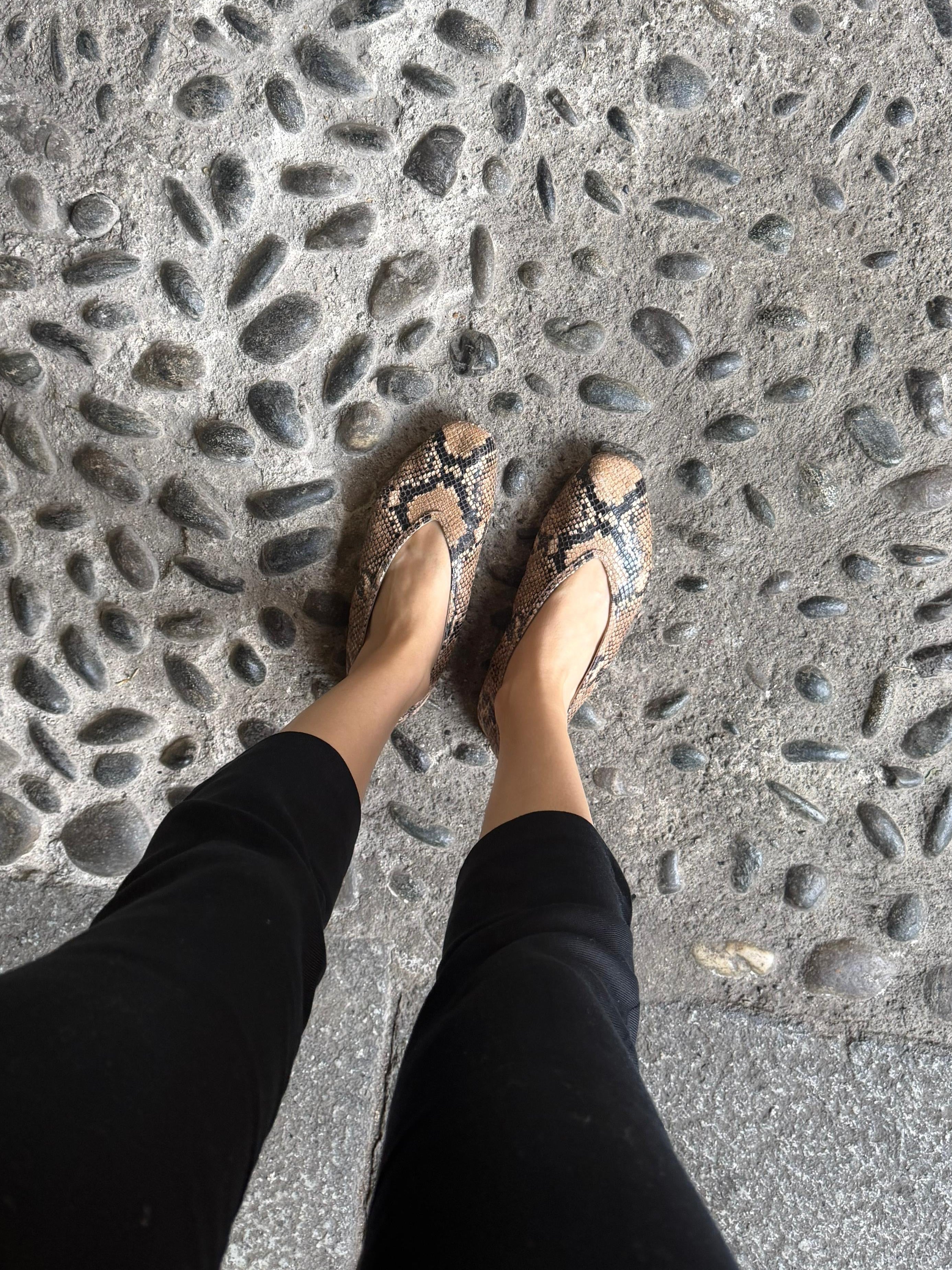 Bailarinas femeninas súper cómodas y suaves con efecto de animal print