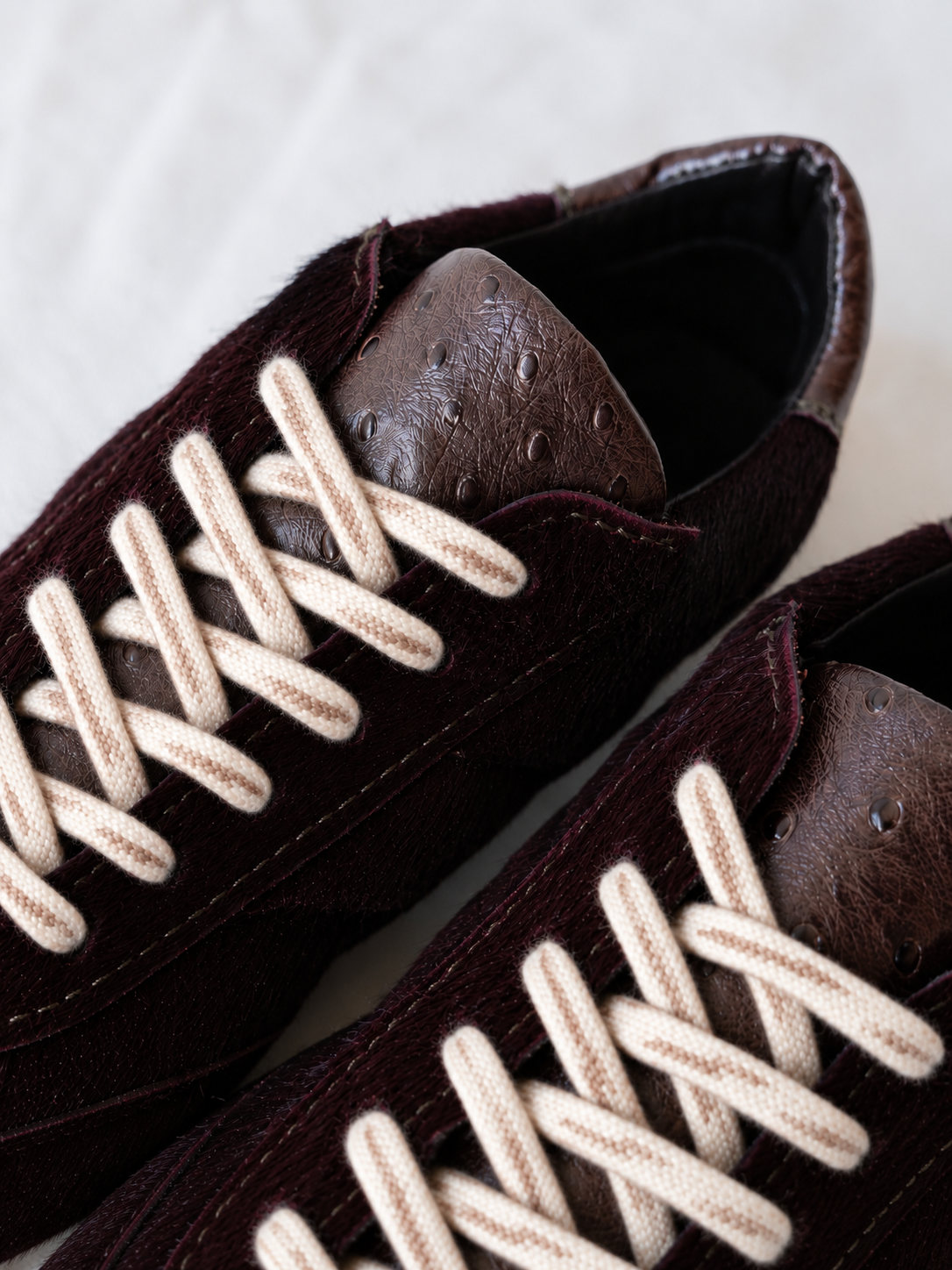 Sneaker Alberto Piel Efecto Pelo Marrón Chocolate