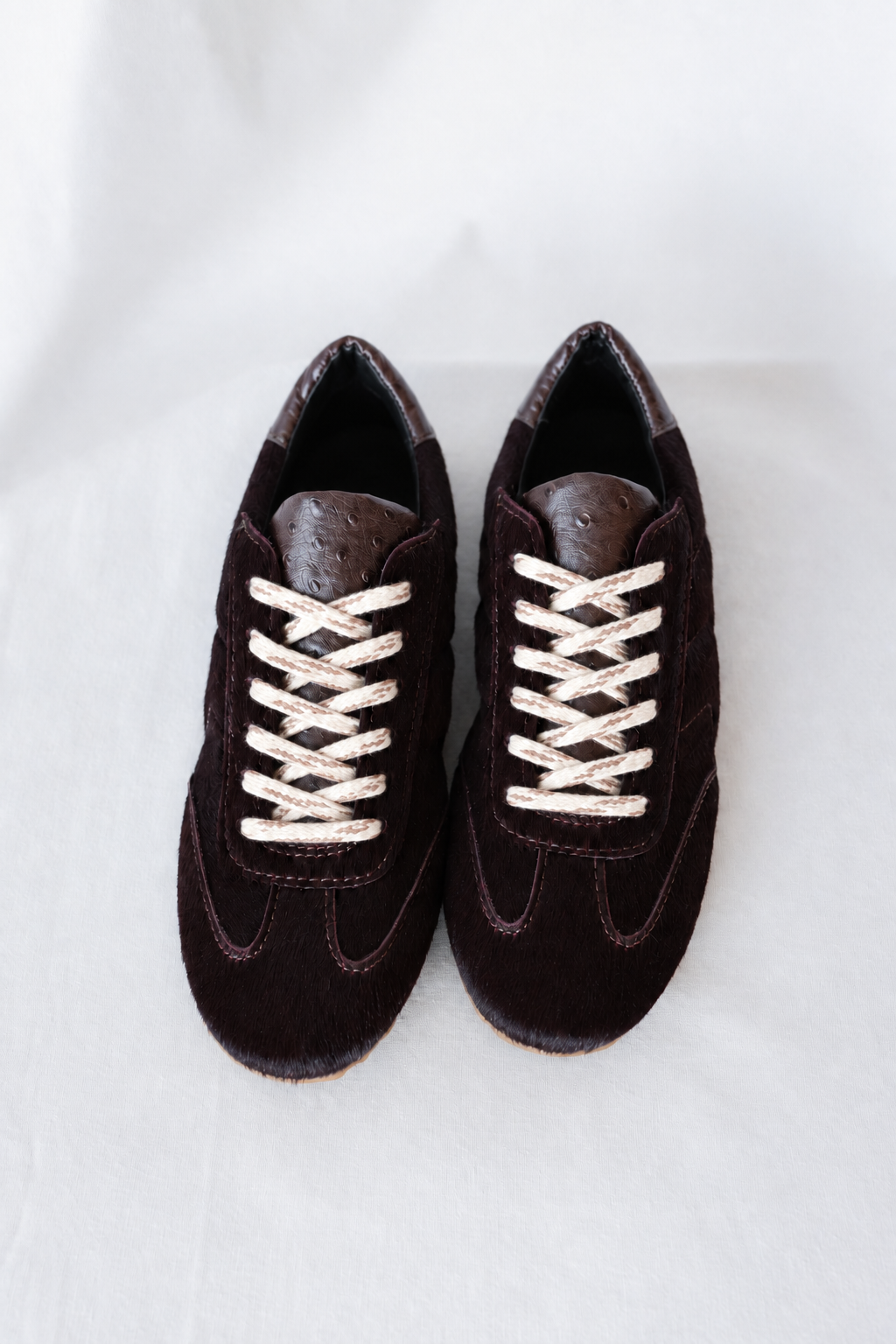 Sneaker Alberto Piel Efecto Pelo Marrón Chocolate