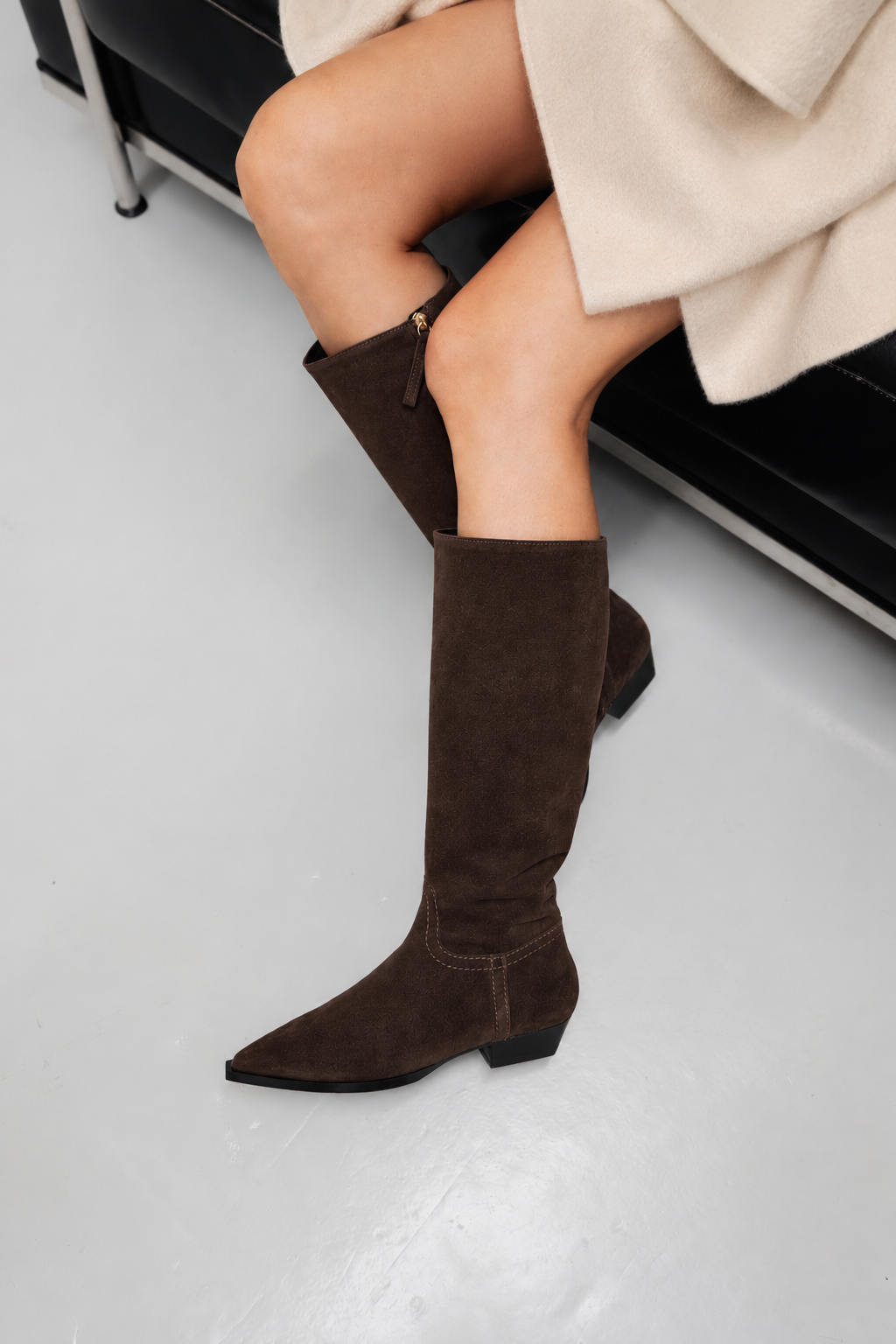 Bota Mara Ante Marrón Chocolate Tacón 2Cm