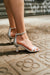 ESPERANZA SANDAL WITH SILVER PYTHON EFFECT LEATHER, 6CM HEEL