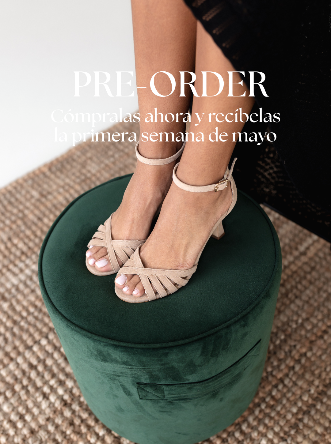 SANDALIA MIA ANTE NATURAL TACÓN 6CM