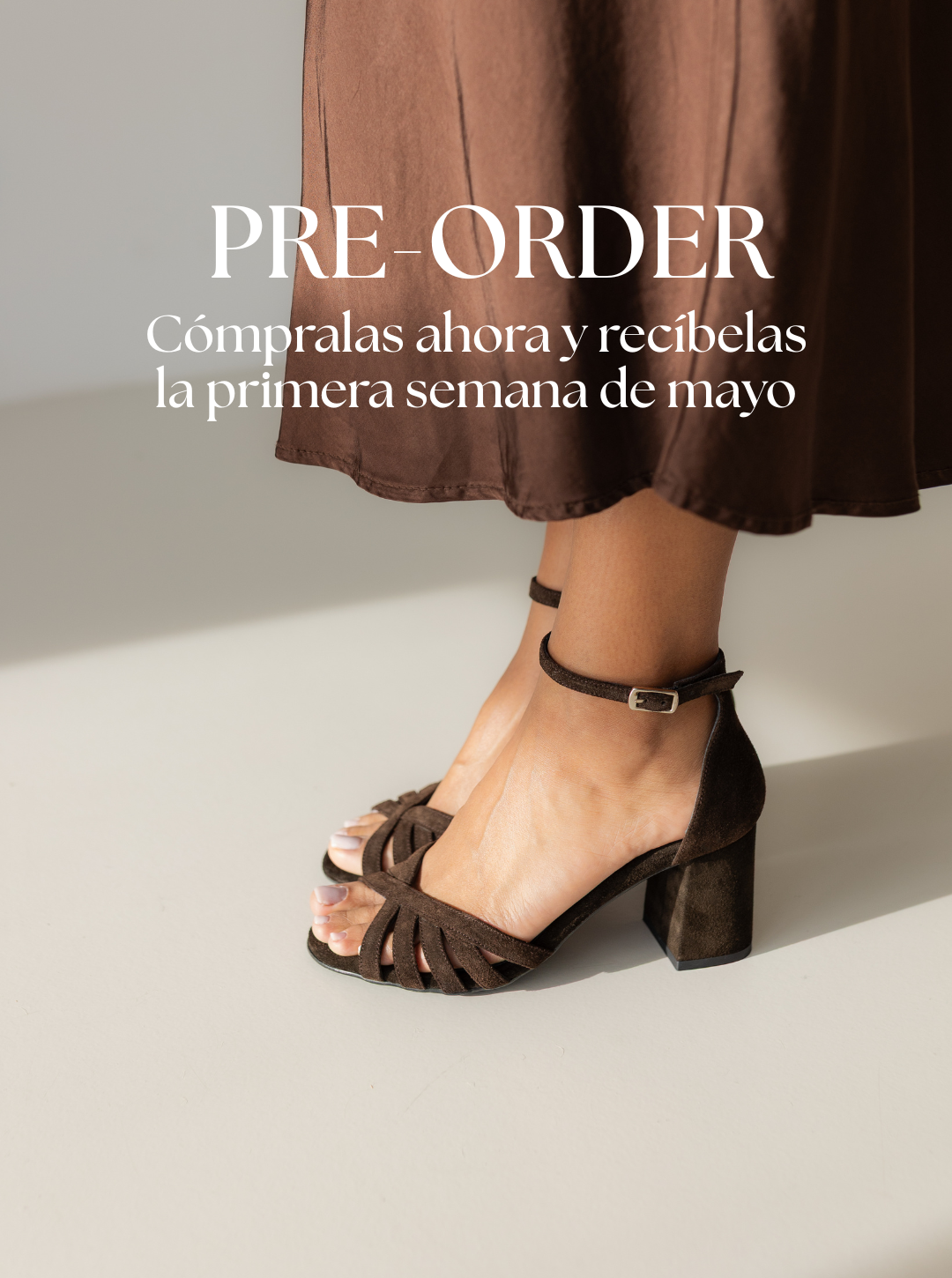 SANDALIA OTTO ANTE MARRÓN CHOCOLATE TACÓN 6CM