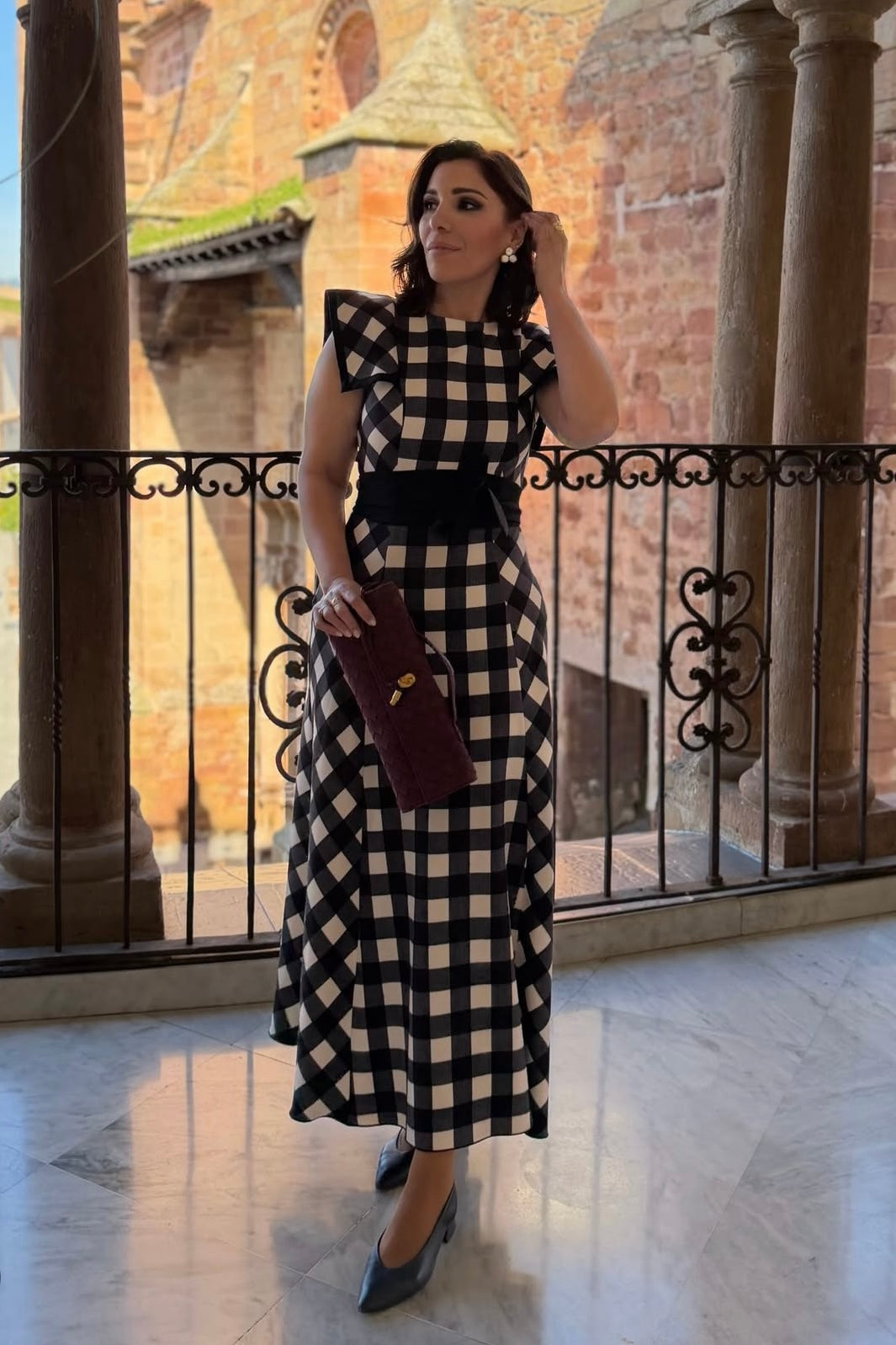 STILETTO GRETA ANTHRACITE LEATHER 4CM HEEL