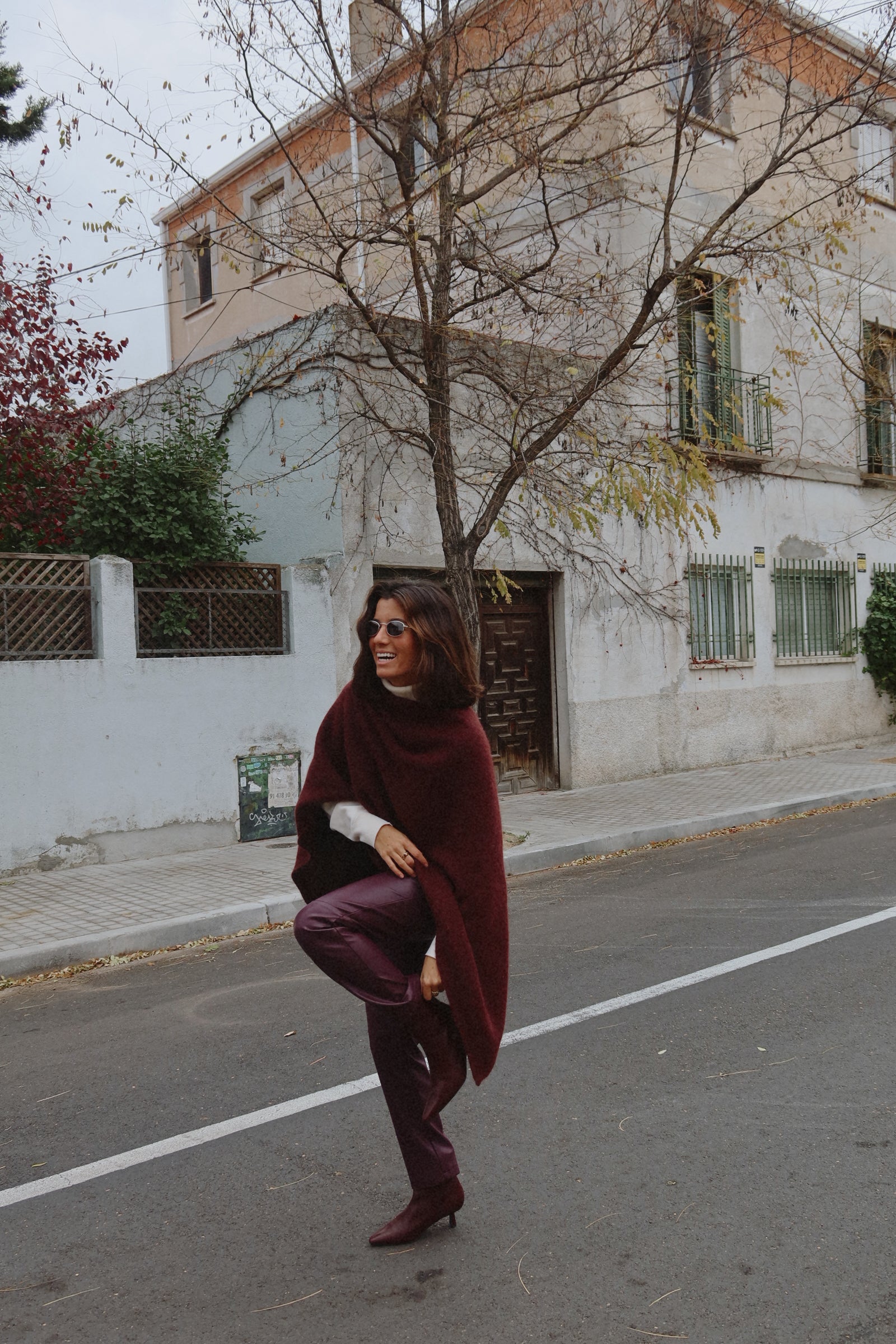 BOTÍN PAULA PIEL BURDEOS TACÓN MIDI 5CM