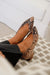 BARBARA DANCER POINTE PYTHON EFFECT LEATHER SAND