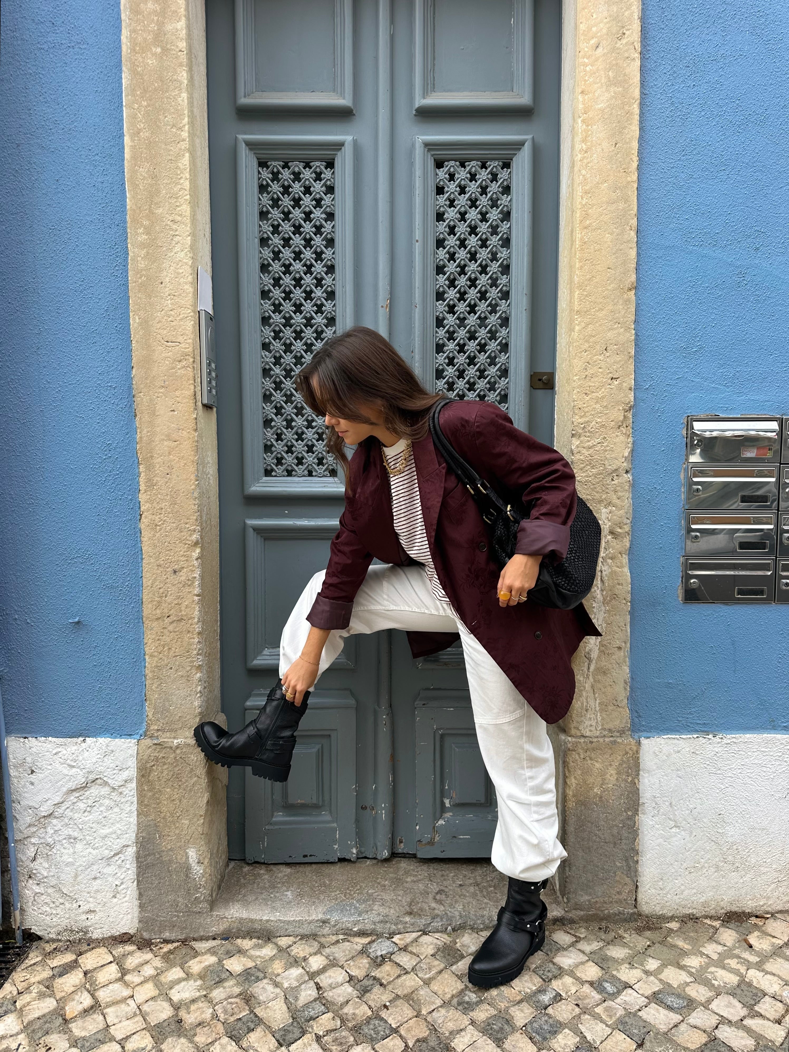 BOTA MOTERA NANI PIEL NEGRA