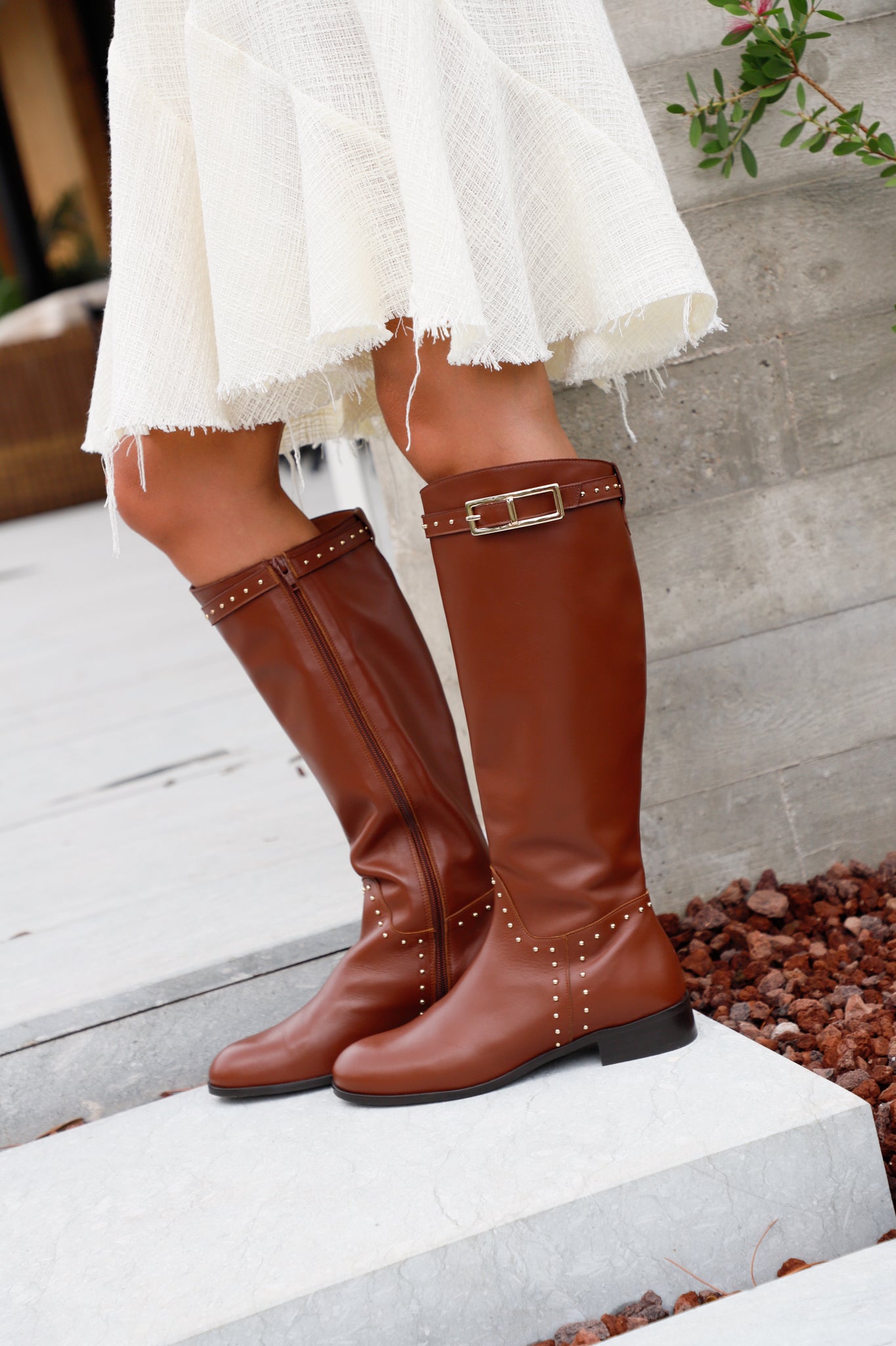 BOTA ALIX PIEL MARRÓN TACÓN 3CM
