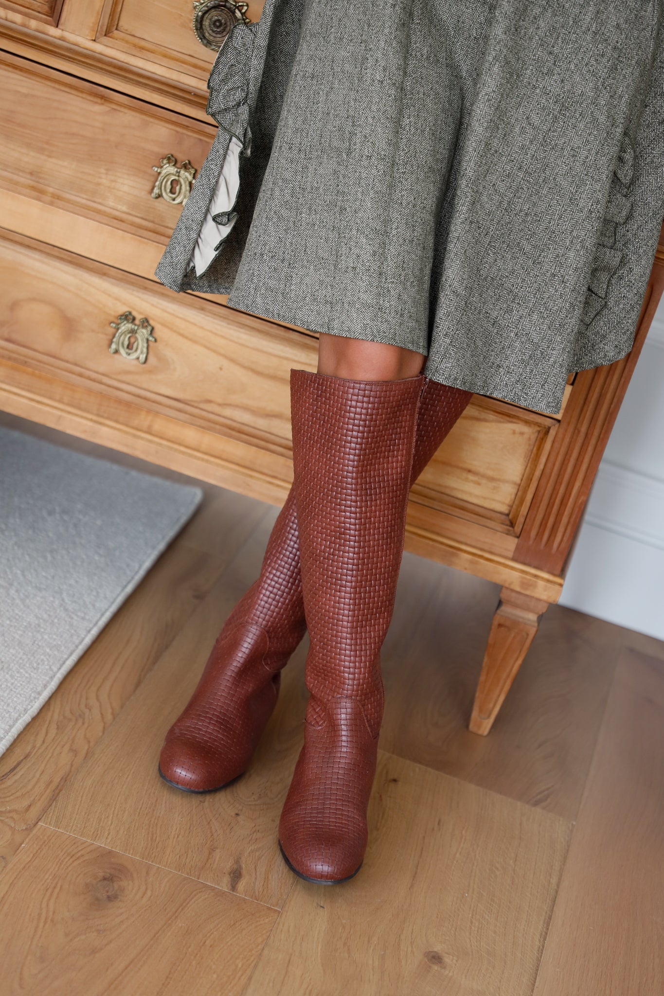 BOTA ANDREA PIEL MARRÓN TACÓN 3CM