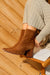 PAOLA BROWN SUEDE BOOT WITH 7CM HEEL