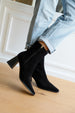 PAOLA BLACK SUEDE BOOT WITH 7CM HEEL
