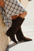 Bota Campera Ainhoa Ante Marrón Chocolate Tacón 2Cm