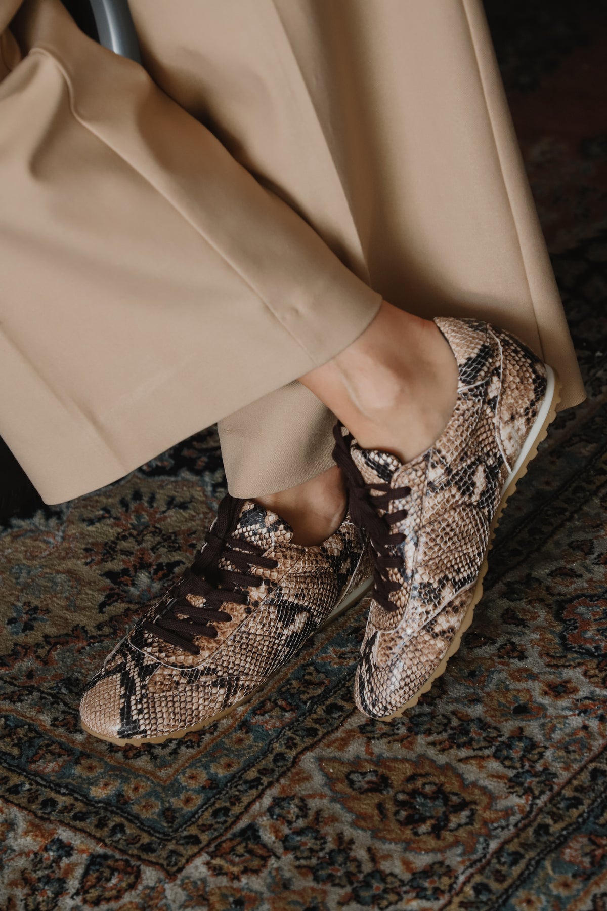 Sneaker Alberto Piel Efecto Pitón