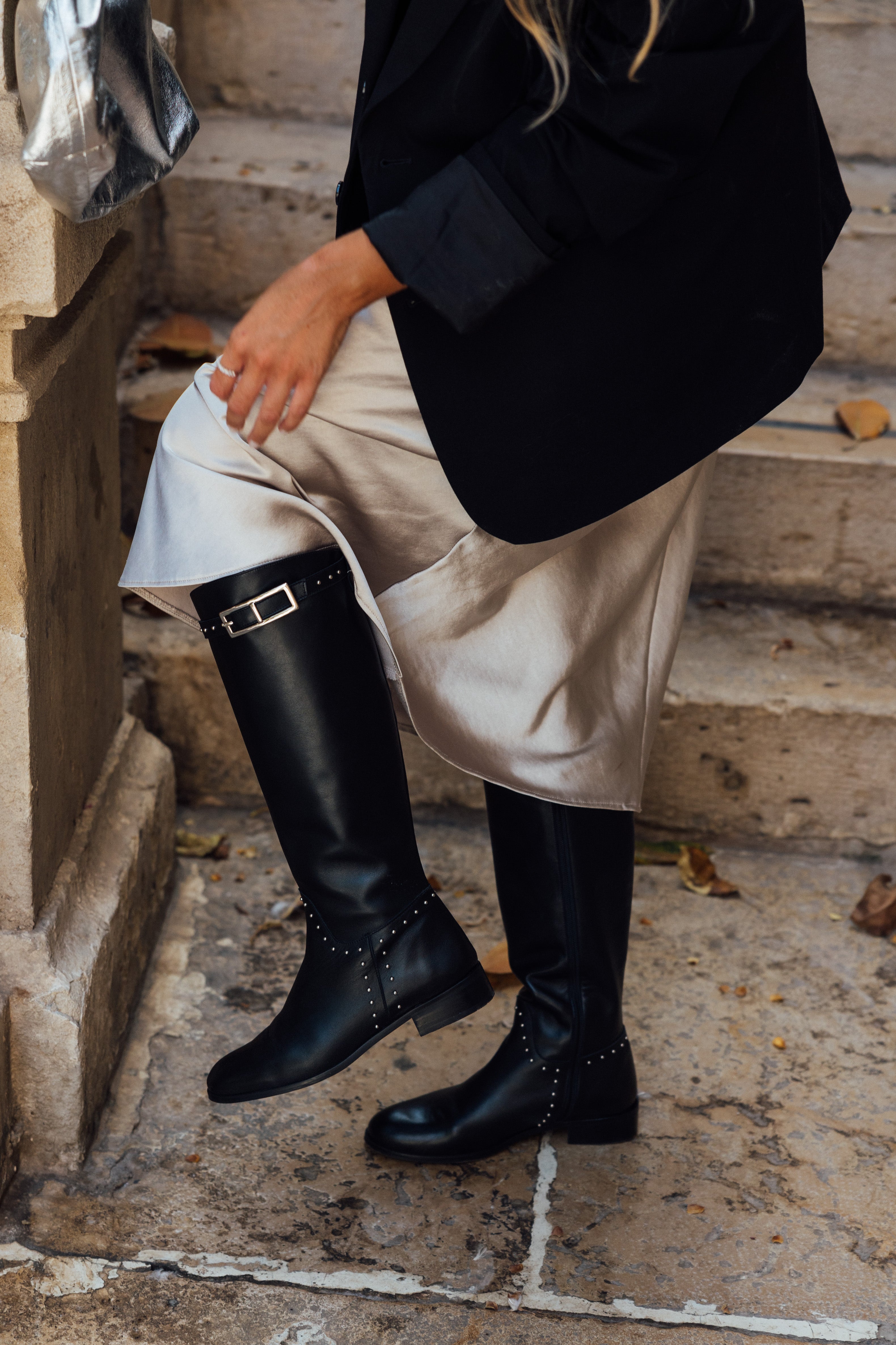 BOTA ALIX PIEL NEGRA TACÓN 3CM