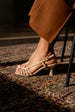TRIANA SANDAL NATURAL SUEDE 6CM HEEL