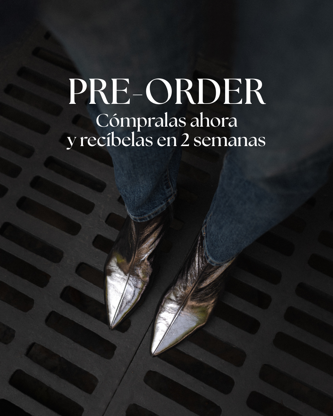 SILVIA LEAD LAMINATED LEATHER BOOT WITH 4CM HEEL