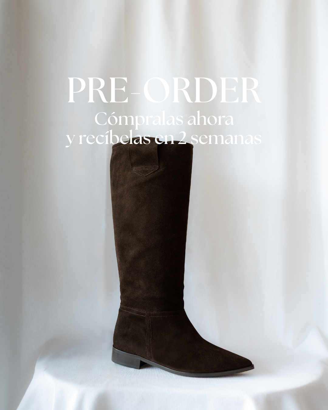 GLORIA BLACK SUEDE BOOT 2CM HEEL