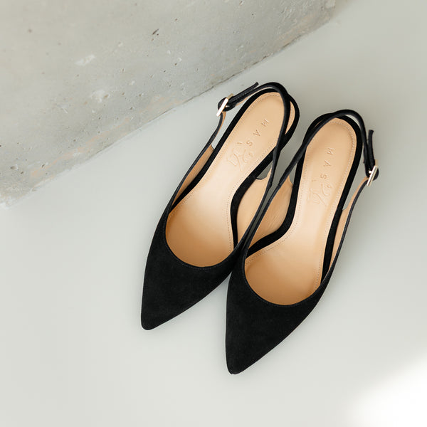 STILETTO DESTALONADO HANNA ANTE NEGRO TACÓN 6CM