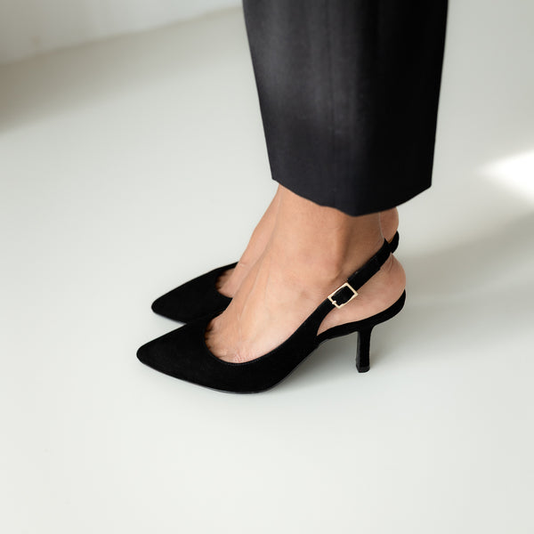 STILETTO DESTALONADO HANNA ANTE NEGRO TACÓN 6CM