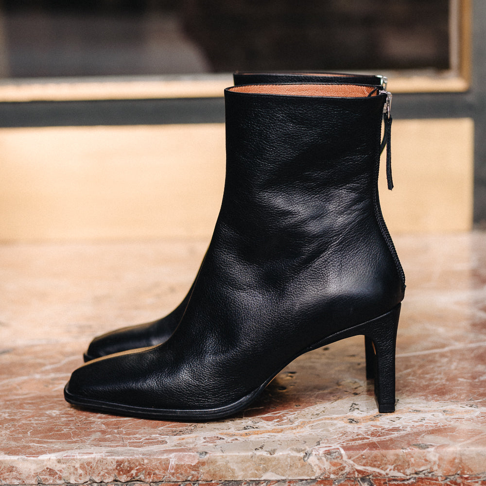 Botines mujer Made in Spain piel negra