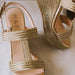 ESTHER WEDGE BRAIDED GOLD 8.5 CM
