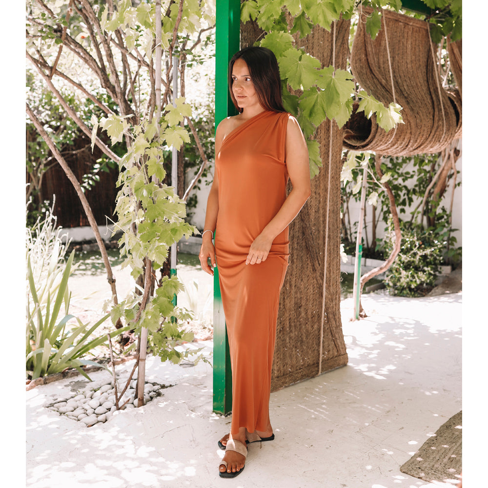 ALEJANDRA NATURAL SUEDE FLAT SANDAL