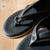 MARINA FLAT SANDAL IN PETROLEUM LEATHER