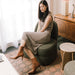 JIMENA BROWN LEATHER BOOT 7CM HEEL